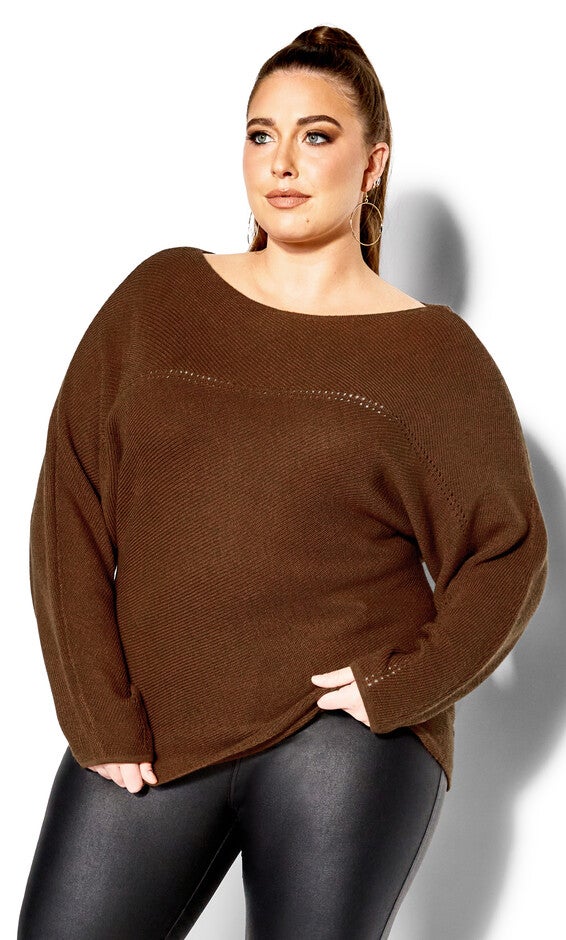 Romance Sweater - copper, BROWN, alternate image number null