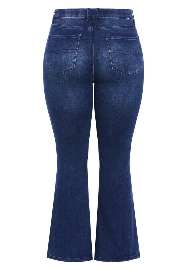 Ebony High Rise Flare Jean, INDIGO, alternate image number null