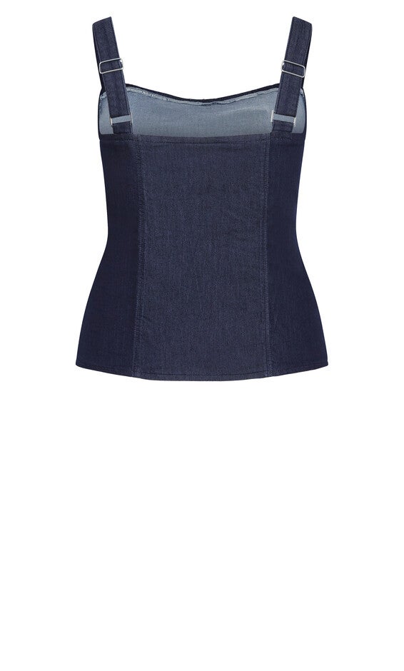 Abbie Denim Top - dark denim, BLUE, alternate image number 5