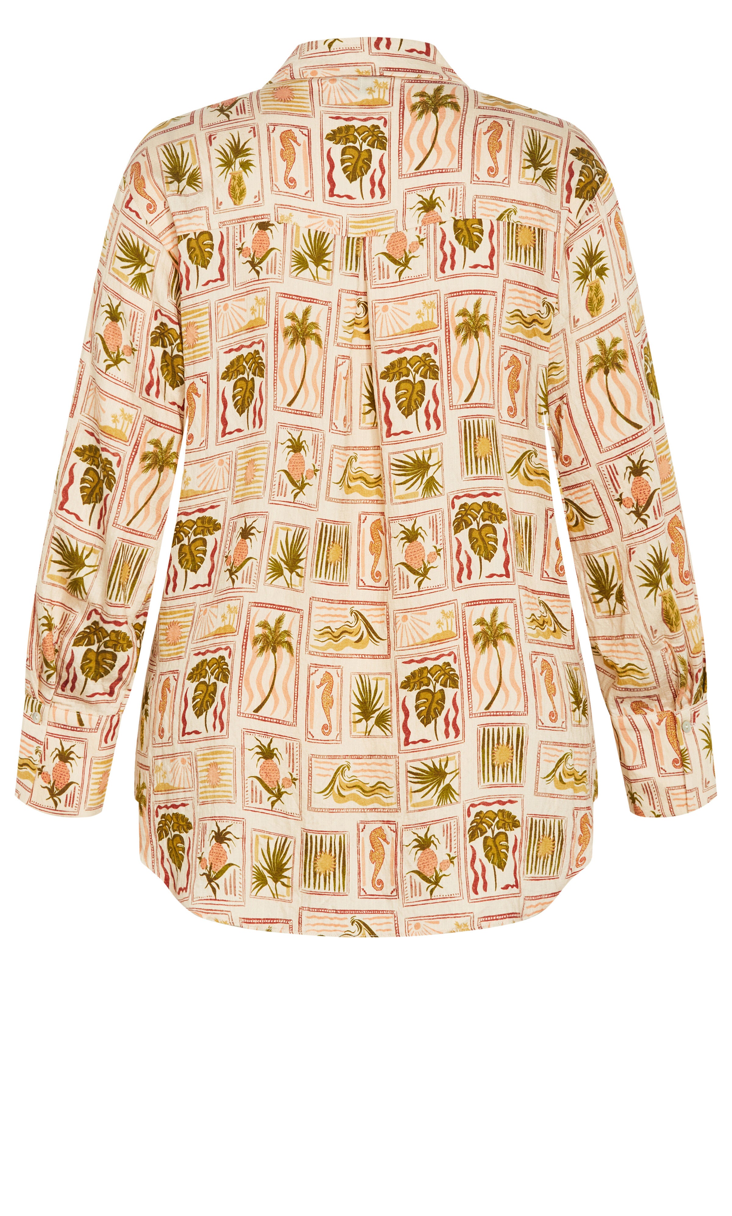 Bella Print Shirt - print, PINK, alternate image number 5