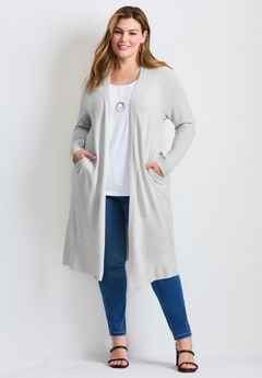Raglan Sleeve Duster Cardigan
