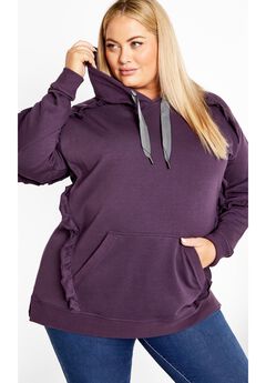 Frill Plain Hoodie