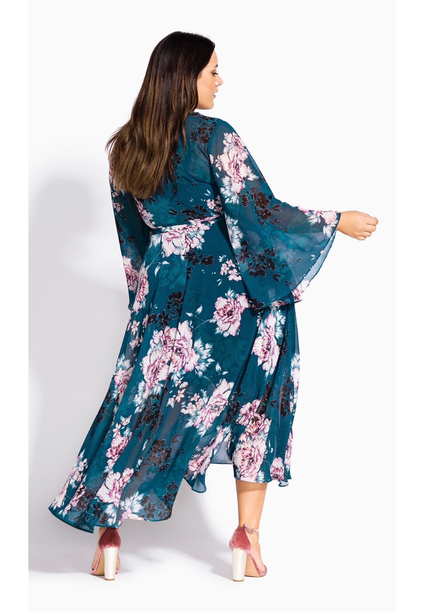 Jade Blossom Maxi Dress - jade, GREEN, on-hover image number 1