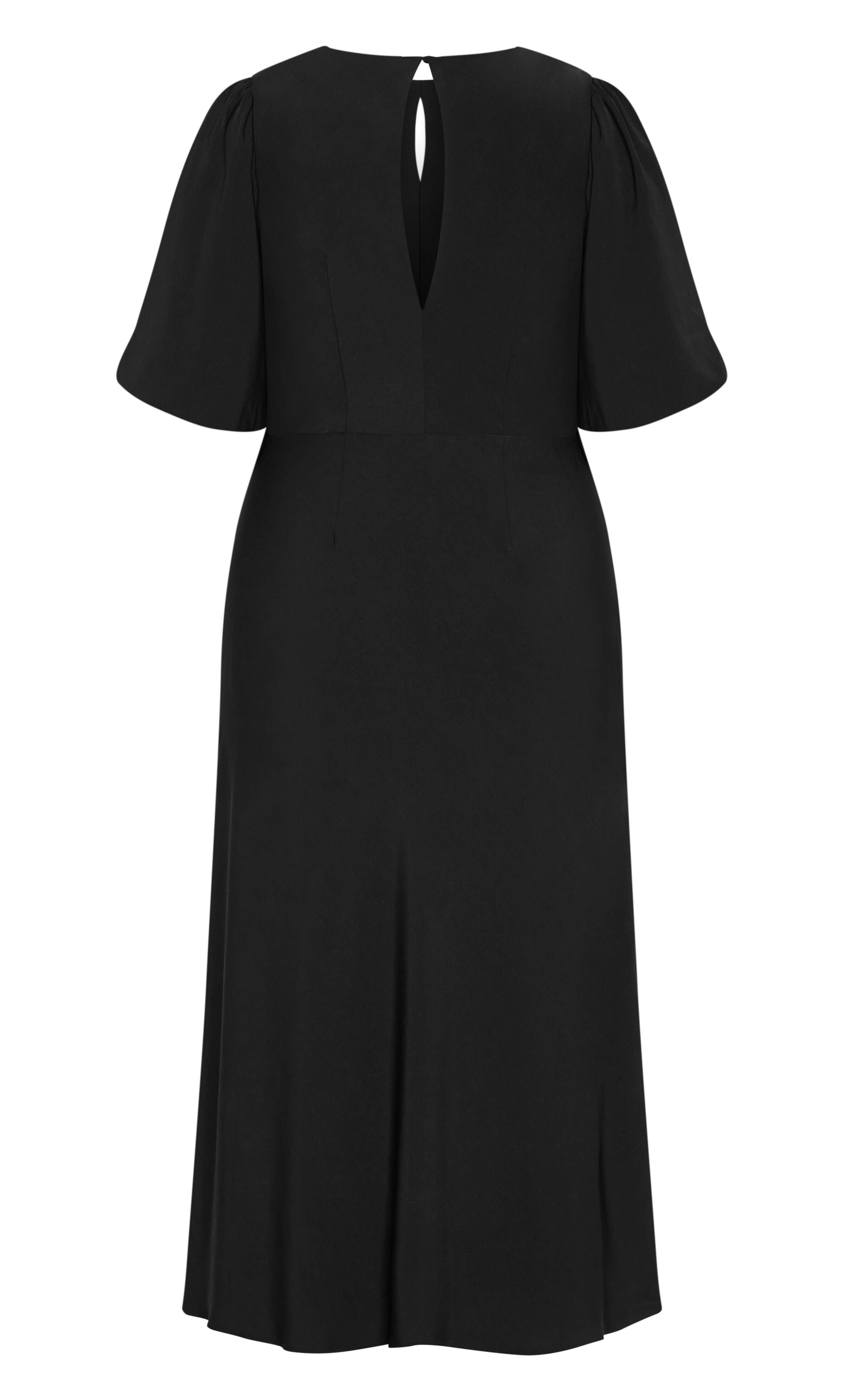 Ines Puff Dress - black, BLACK, alternate image number 4