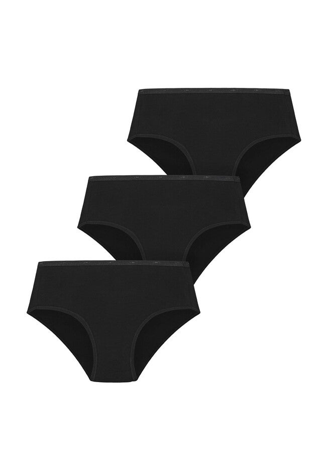 Basic Hi Cut Brief 3 Pack, BLACK, alternate image number 2