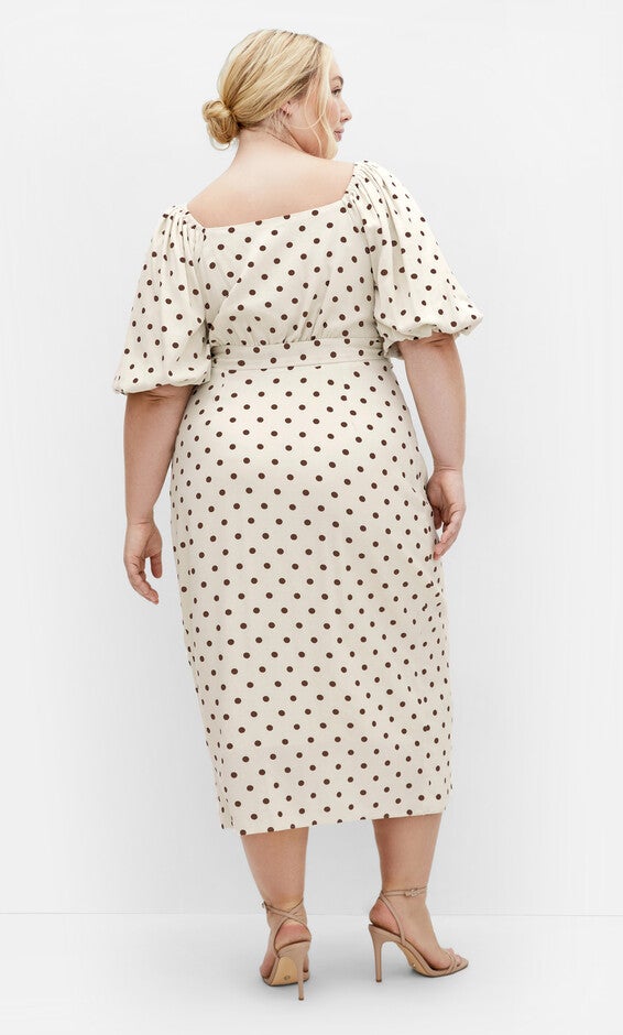 Claudine Print Dress - cream, CREAM, alternate image number 1