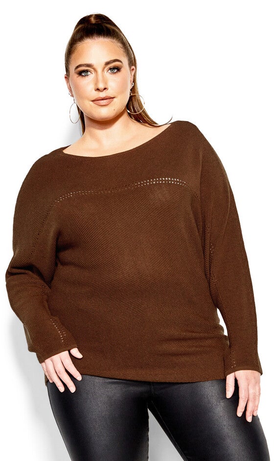 Romance Sweater - copper, BROWN, alternate image number null