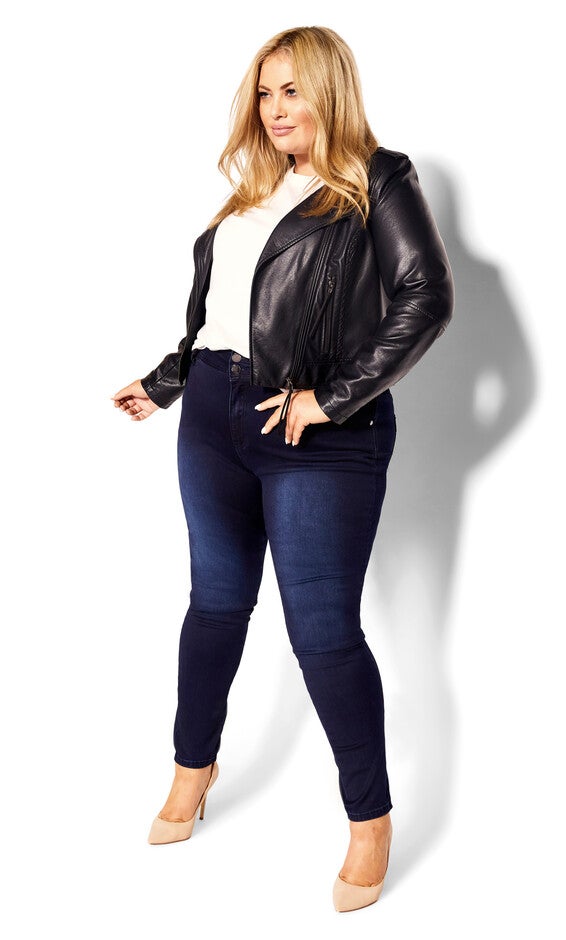 Harley Short Skinny Jean - dark denim, BLUE, alternate image number 5