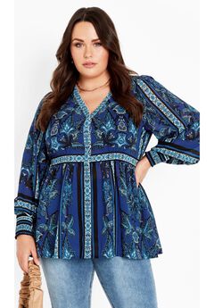 Serene Long Sleeve Placement Top