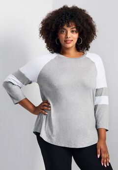 Splice Sleeve Color Top