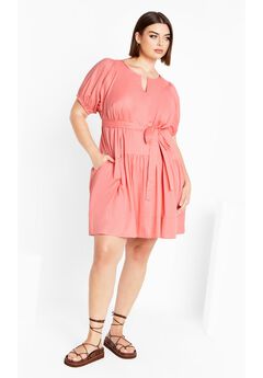 Cassie Plain Dress - rose