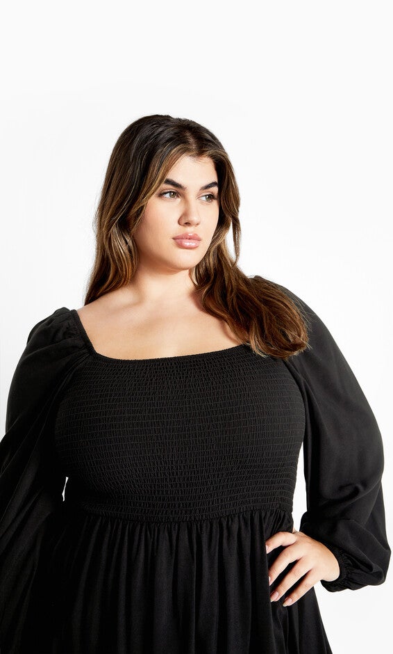 Dahlia Tiered Plain Maxi Dress - black, BLACK, alternate image number null