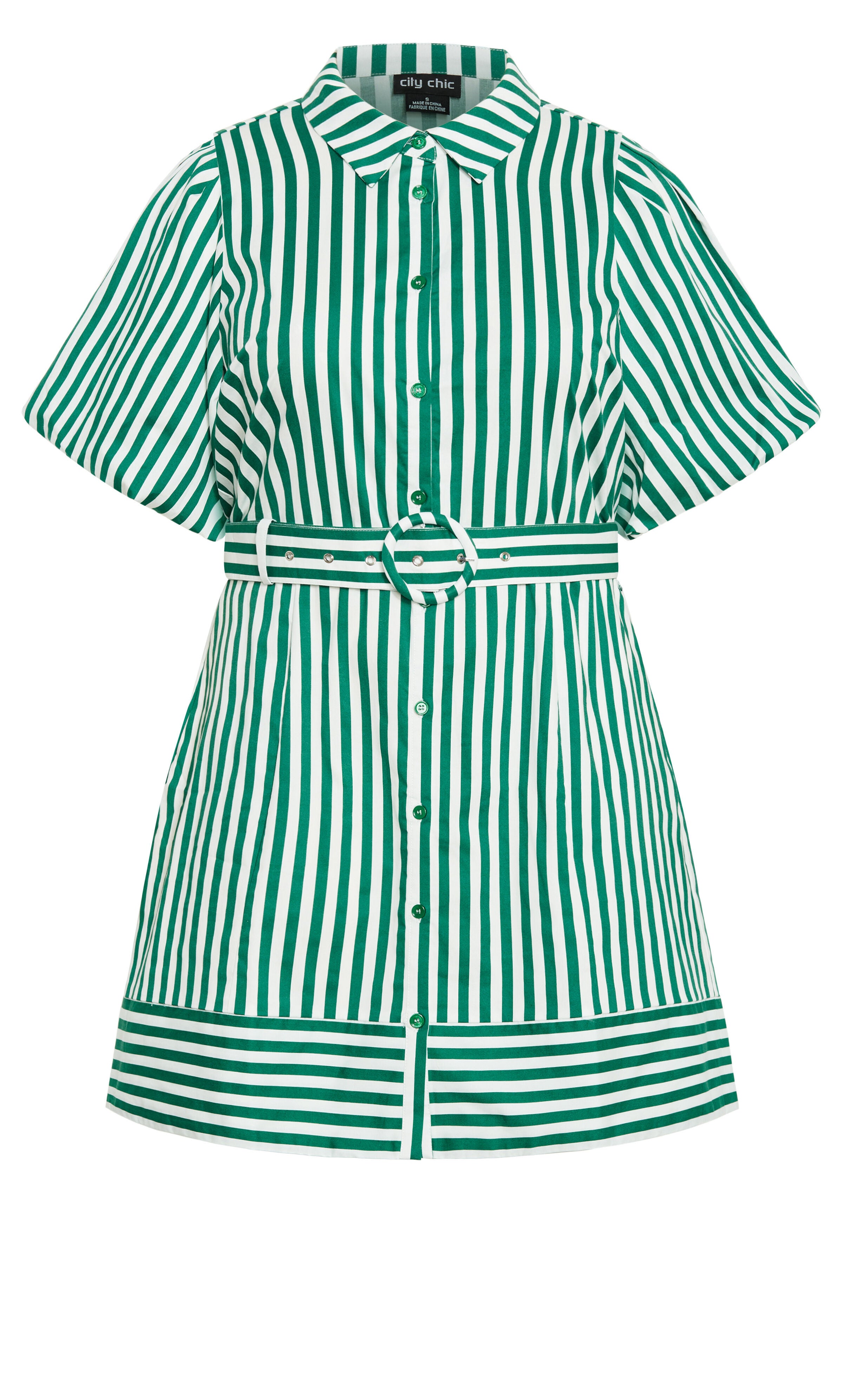 Stripe May Dress - green, GREEN, alternate image number 3