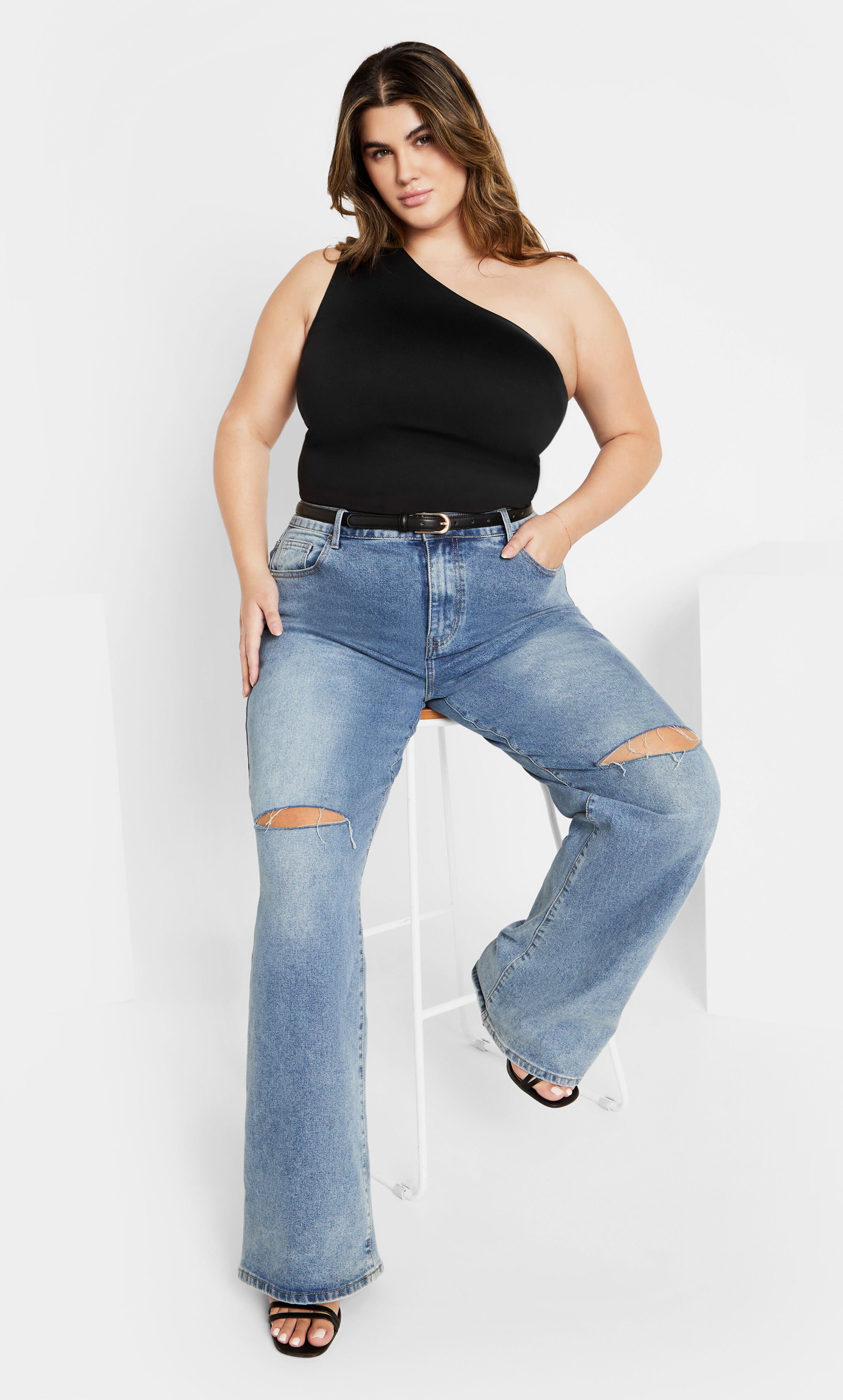 Swept Away Top - black, BLACK, alternate image number 1