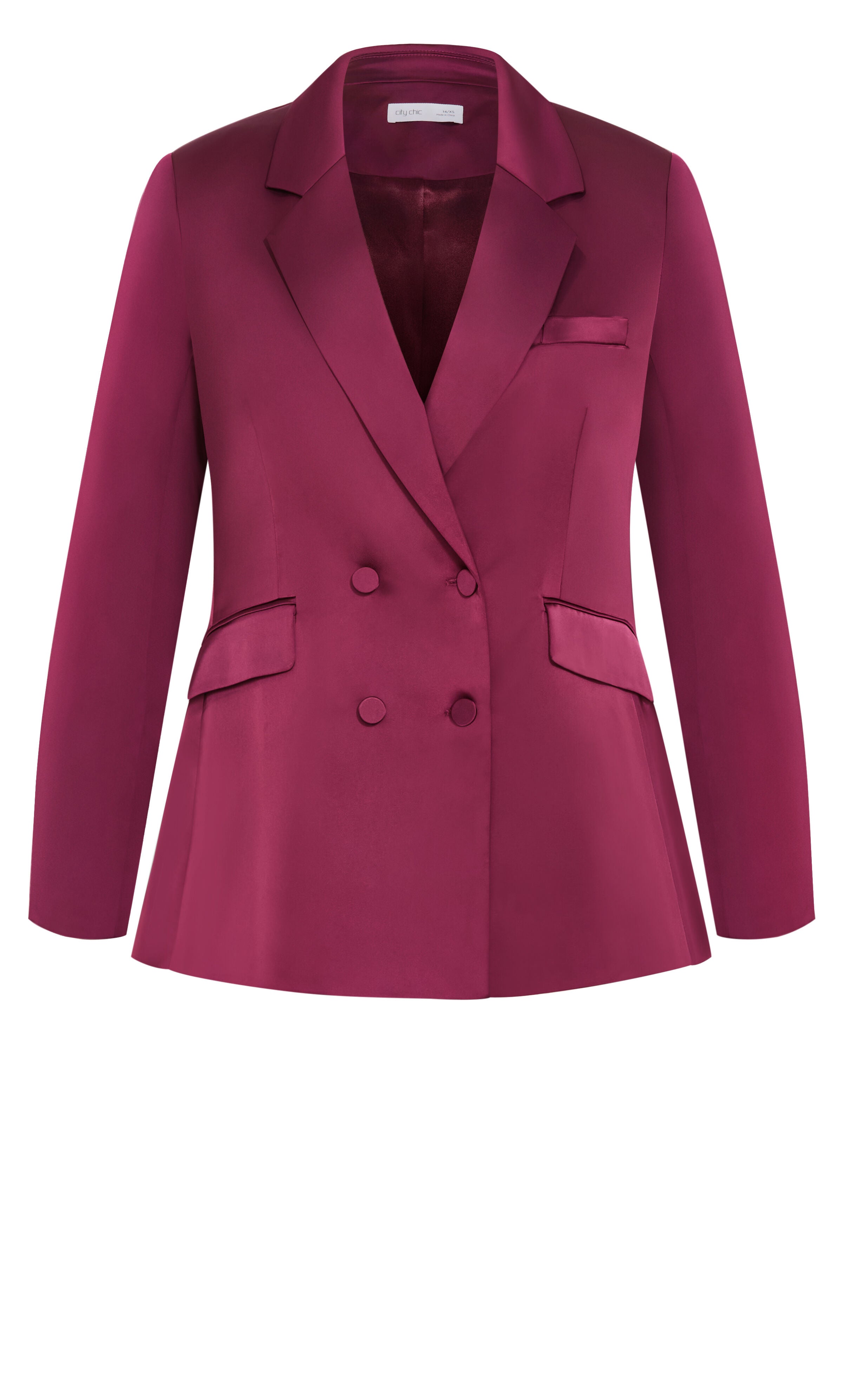 Rylie Satin Blazer, RED, alternate image number 4