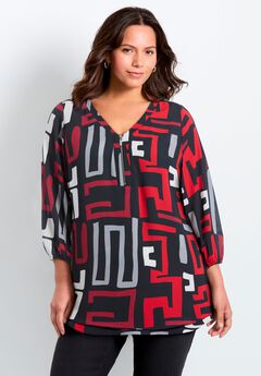 Plus Size Quarter Sleeve Tops