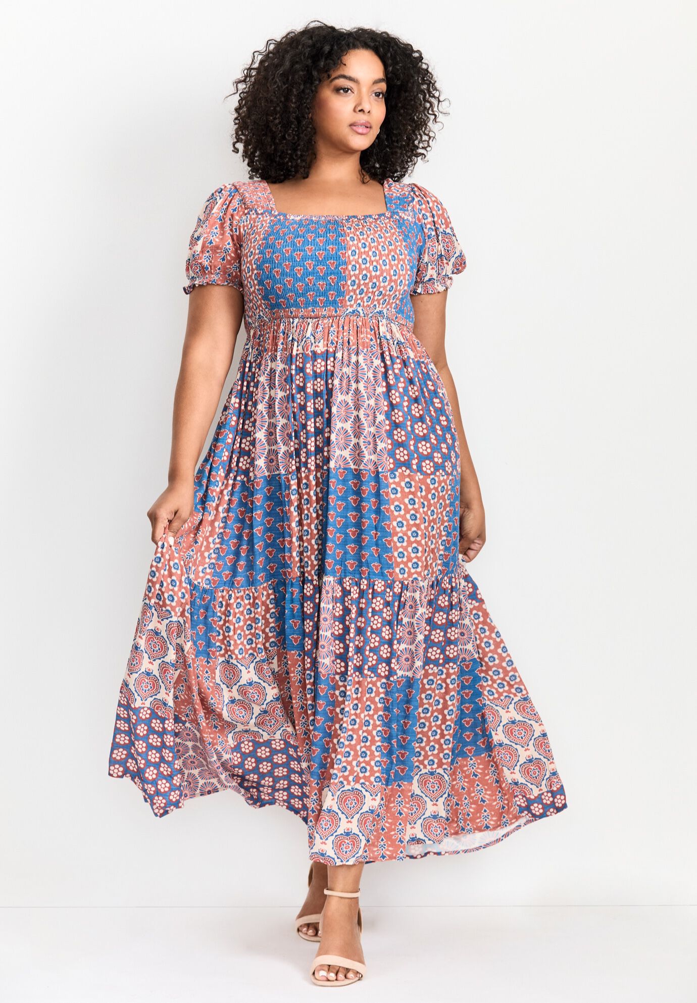 Sophia Shirred Bodice Maxi Dress, CASABLANCA, on-hover image number 1