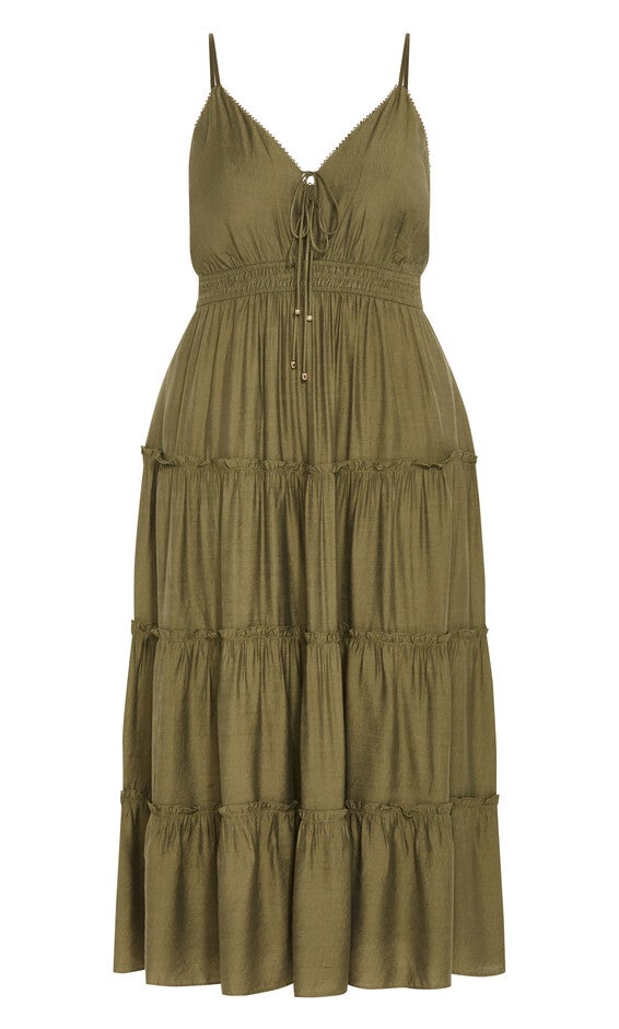 Aiza Maxi Dress - khaki, GREEN, alternate image number 2