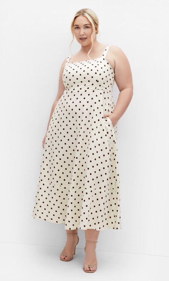 Collins Print Maxi Dress - cream, BEIGE, hi-res image number null