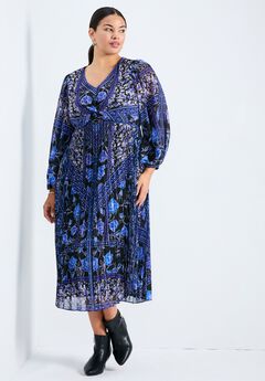 Plus Size Blue Prom Dress