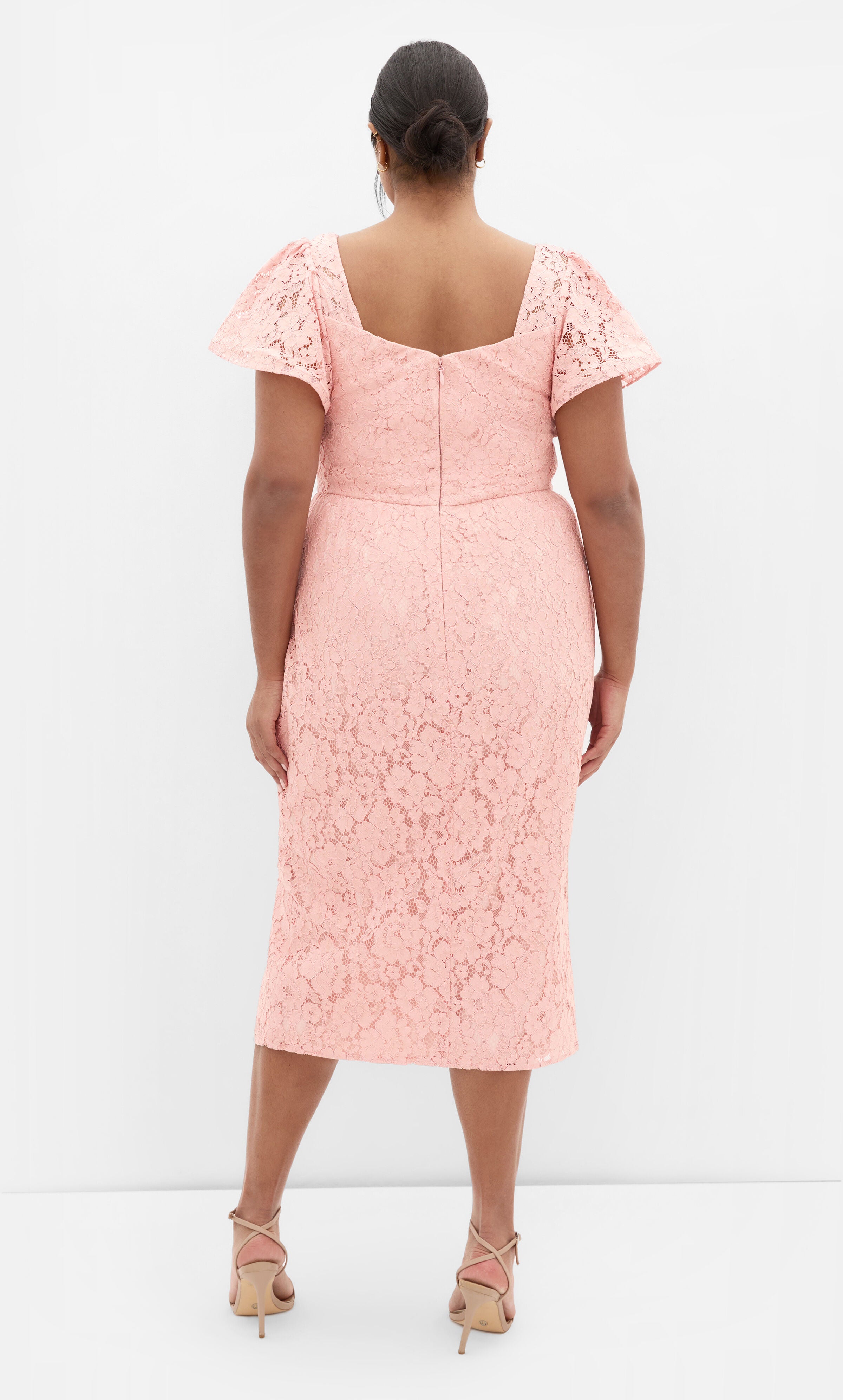 Maisie Lace Midi Dress - ballet pink, PINK, alternate image number 1