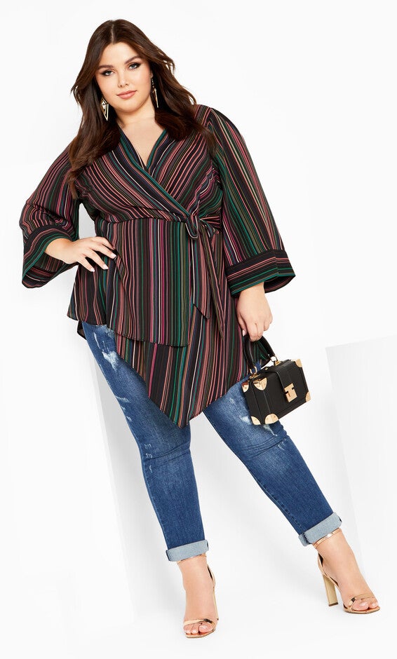 Jemma Top - stripe, BLACK, hi-res image number null