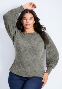 Jessica Rib Hacci Knit Top