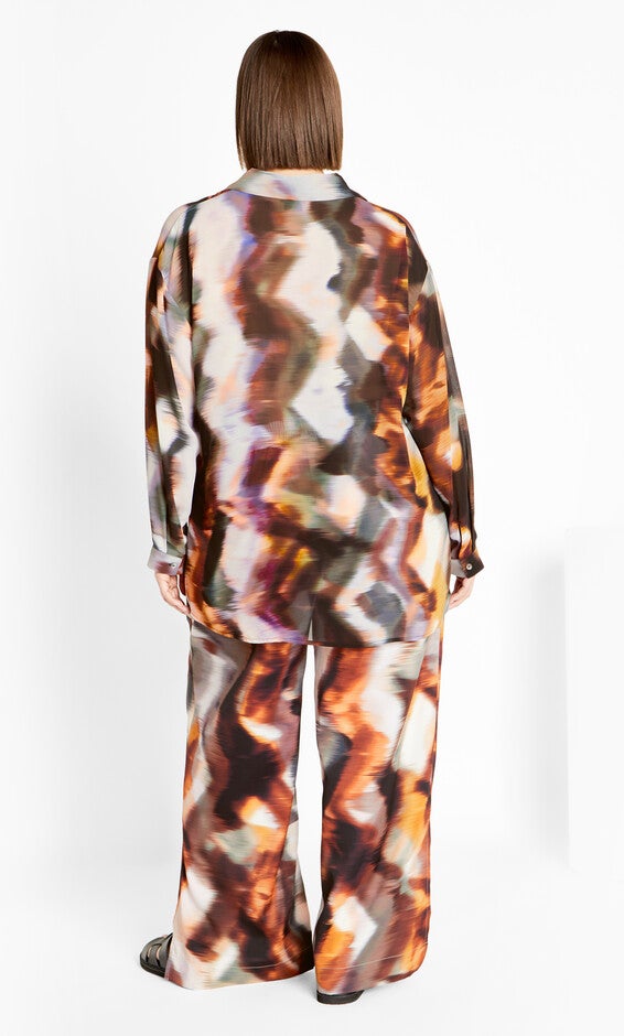 Miranda Print Pant - burnt orange, MINERALS, alternate image number 1