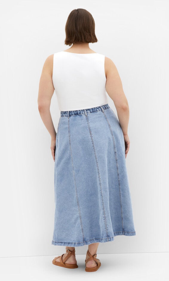 Alina Skirt - light wash, BLUE, alternate image number null