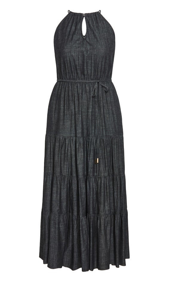 Hamptons Tier Maxi Dress - black, BLACK, alternate image number null