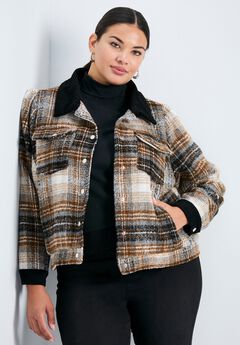 Joss Plaid Cropped Jacket