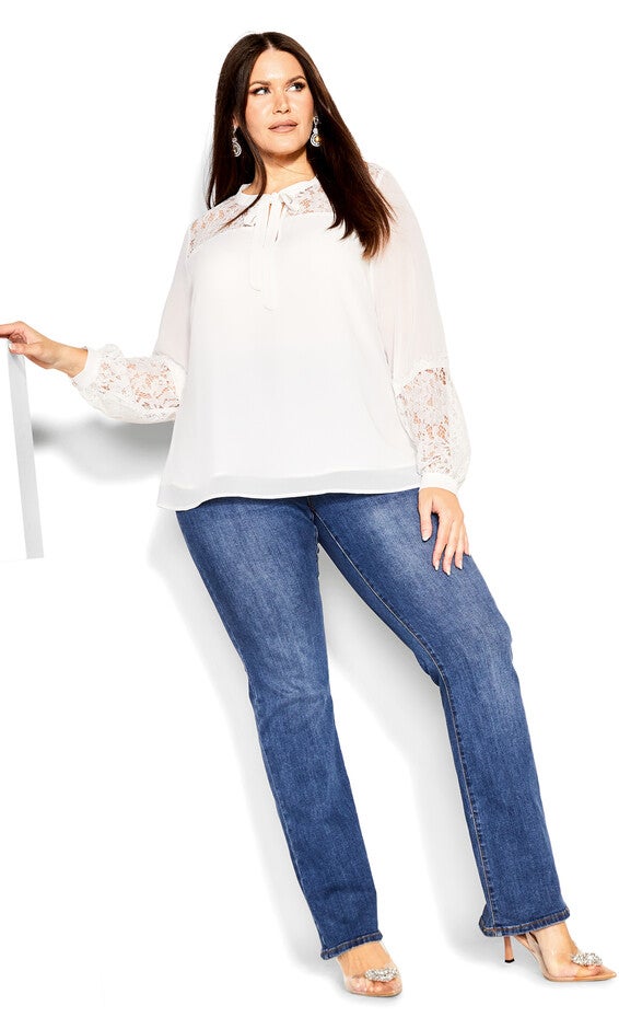 Mysterious Lace Top - ivory, IVORY, alternate image number null