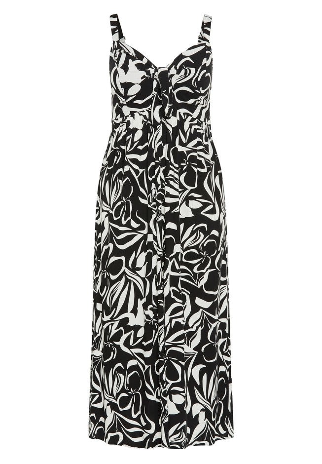 Evie Maxi Dress, BLACK WHITE FLORAL, alternate image number 1