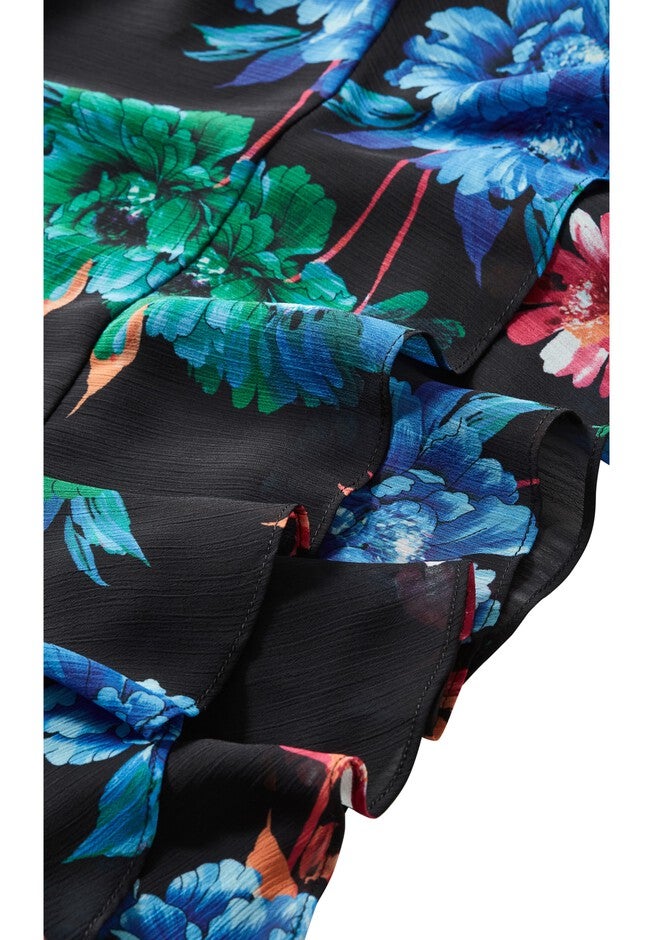 Blakely Print Dress - black, BLACK, alternate image number null