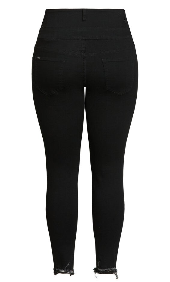 Corset Rip Vibes Jean - black wash, BLACK, alternate image number 3