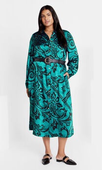 Sienna Print Dress - peacock
