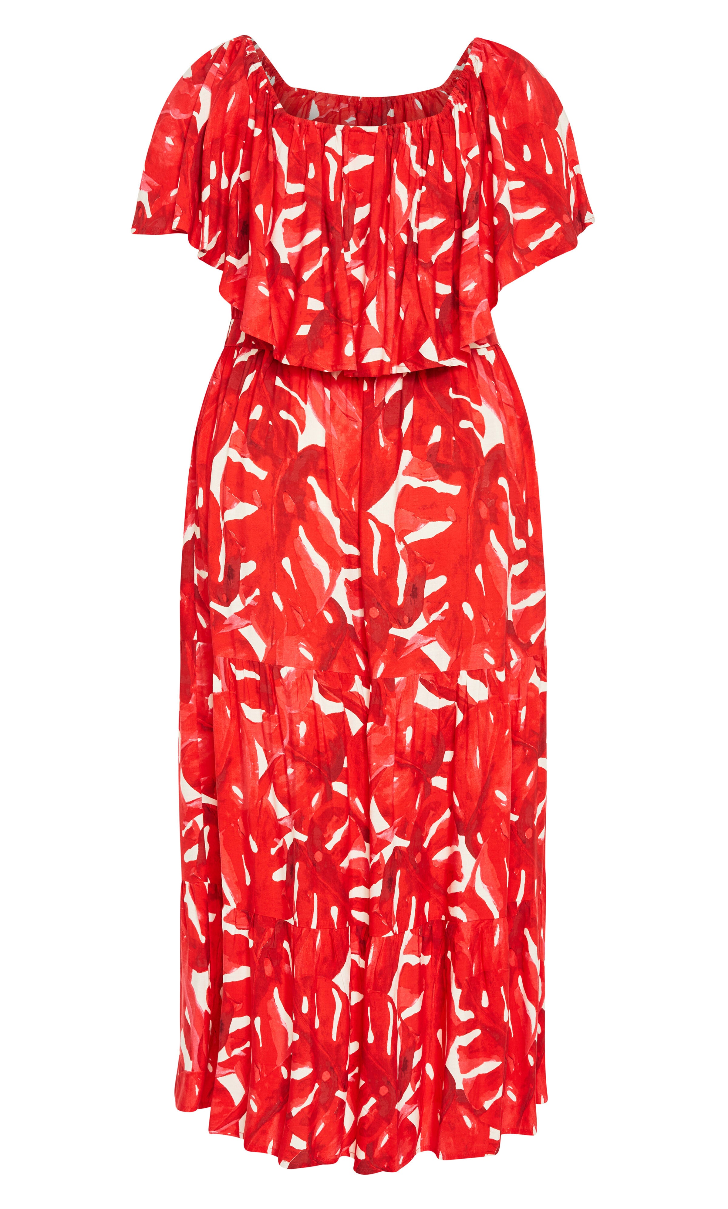 Boardwalk Print Maxi Dress - crimson, RED, alternate image number 5