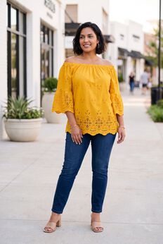 Convertible Eyelet Tunic