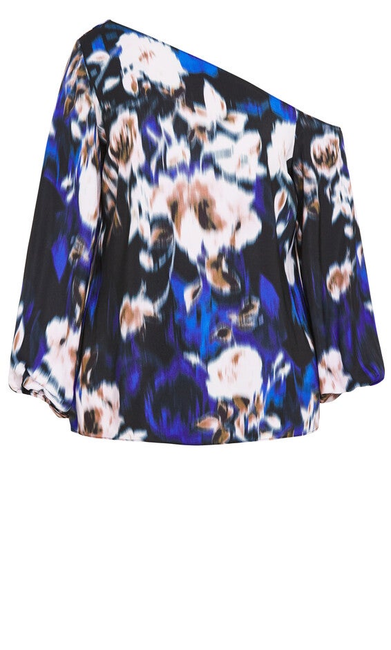 Twyla Print Top - blue, BLUE, alternate image number null