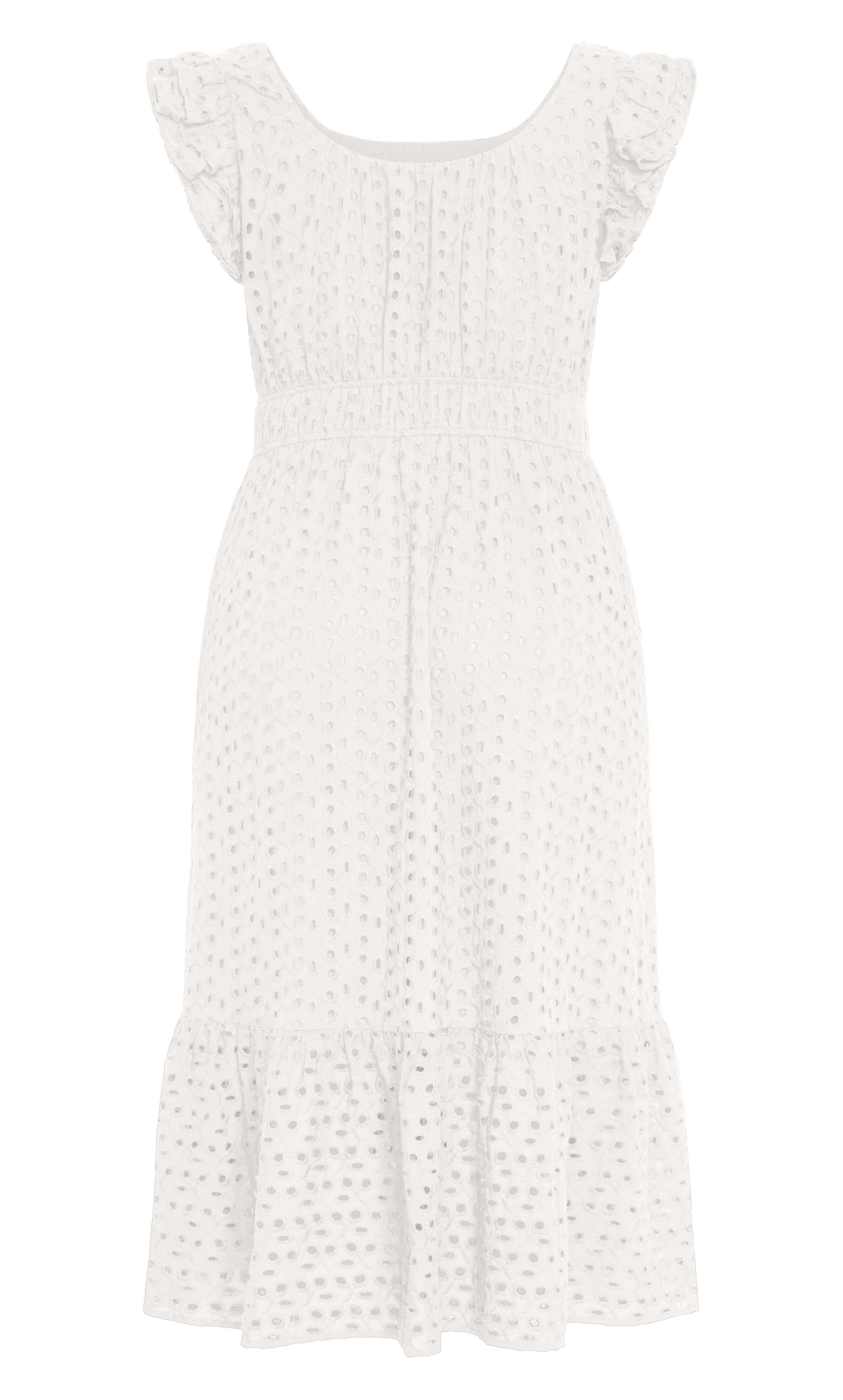 Sweet Broderie Midi Dress - ivory, WHITE, alternate image number 4