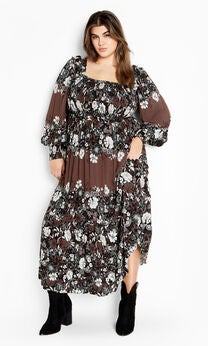 Sadie Placement Dress - coco