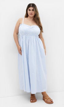 Vacation Maxi Dress - blue stripe