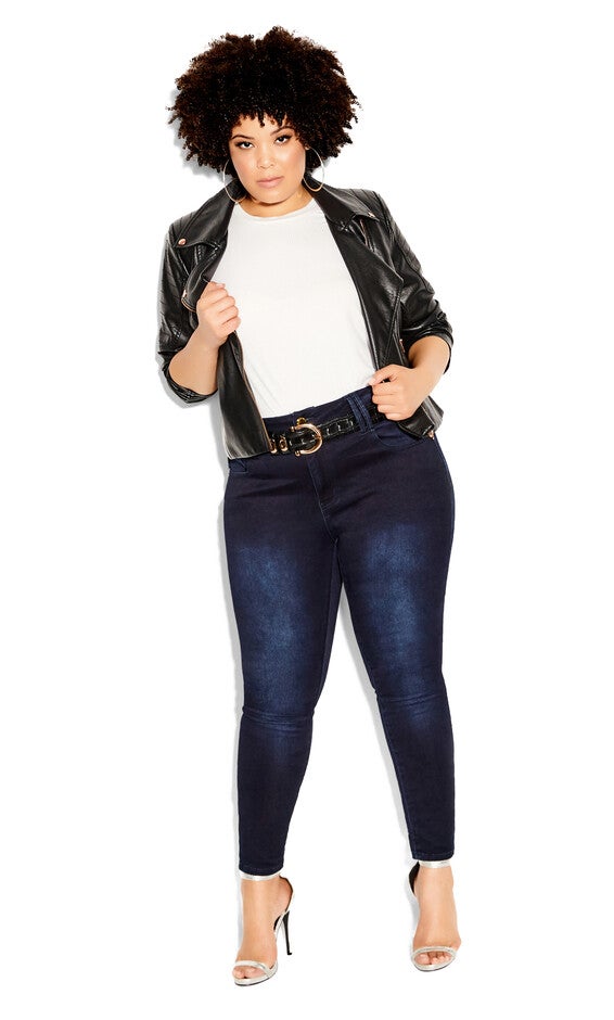 Asha Regular Skinny Jean - dark denim, BLUE, hi-res image number null