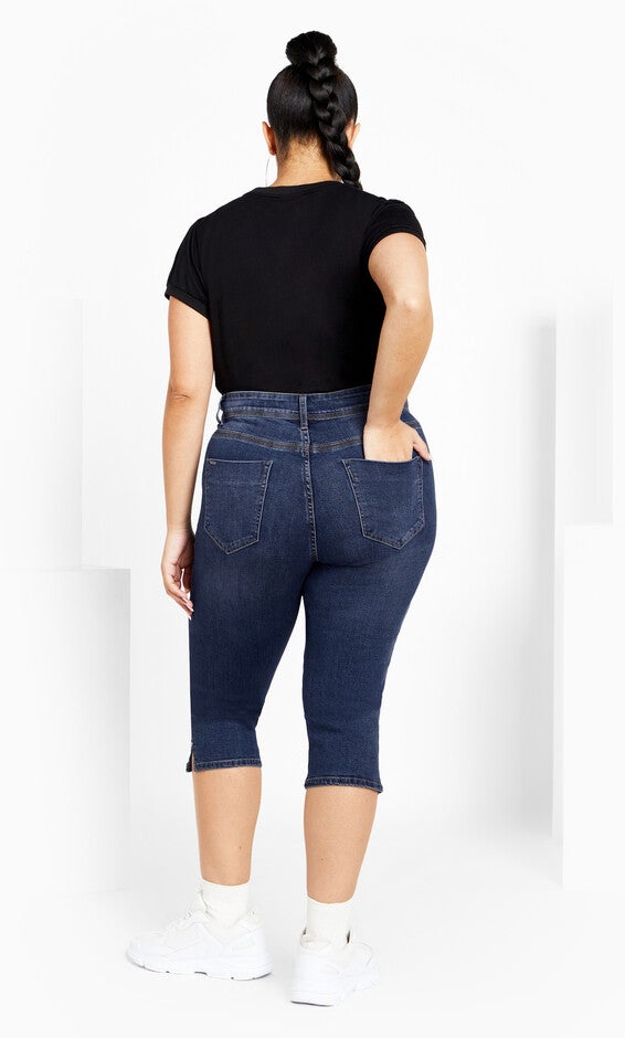 Sweet Longline Short - dark denim, BLUE, alternate image number 3