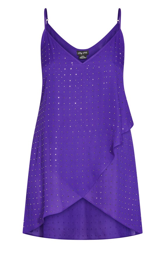 Hi Lo Shine Cami - royal purple, PURPLE, alternate image number null