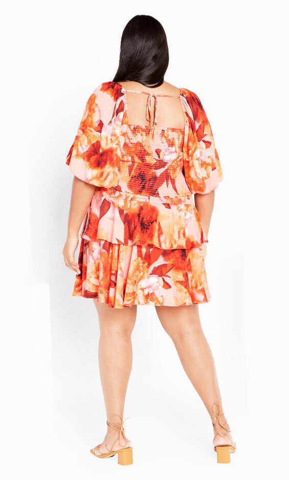 Poppie Print Top - peach, BLACK, alternate image number null