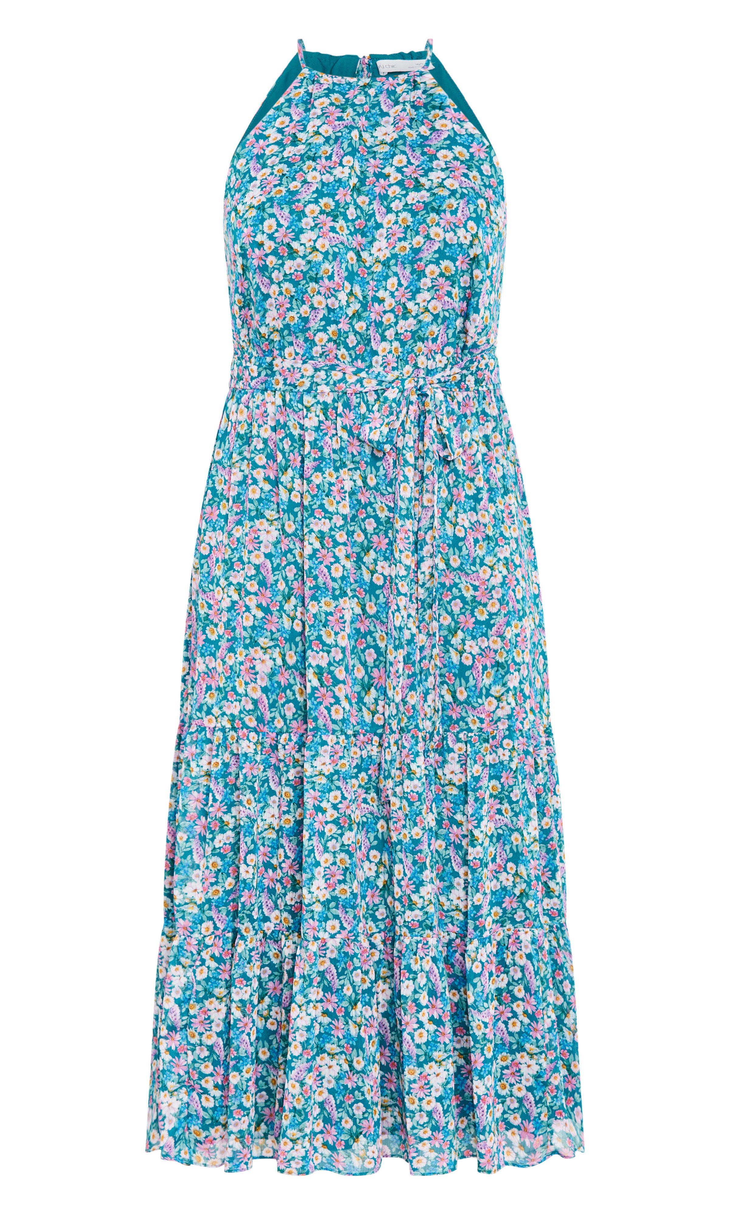 Lidia Print Maxi Dress - teal floral, GREEN, alternate image number 4