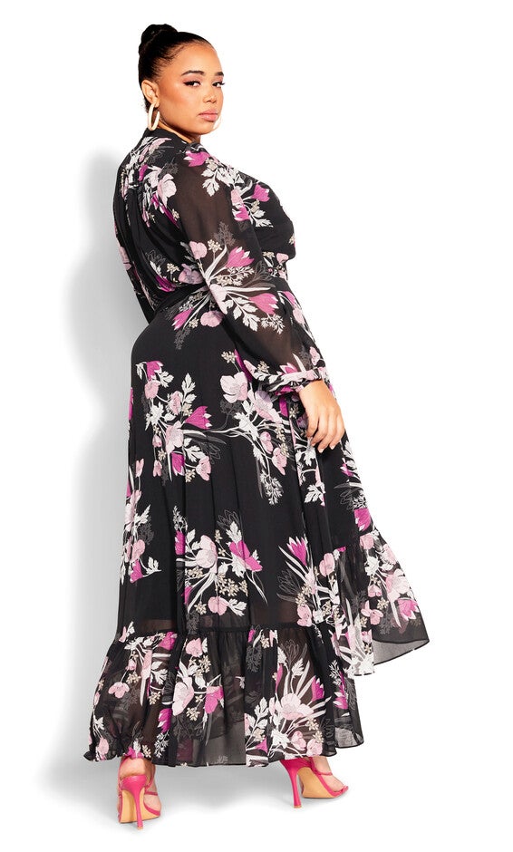 Samara Maxi Dress - black, BLACK FULL BLOOM, alternate image number 6