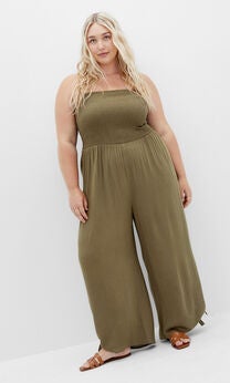 Smocked Jumpsuit - masala