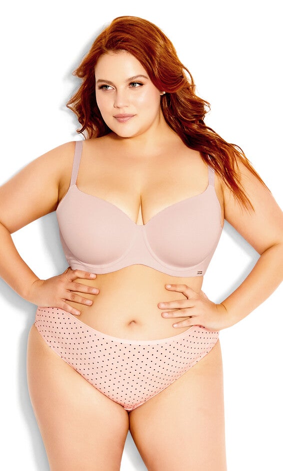 Smooth & Chic Cotton T-Shirt Bra - pink icing, PINK, hi-res image number 0